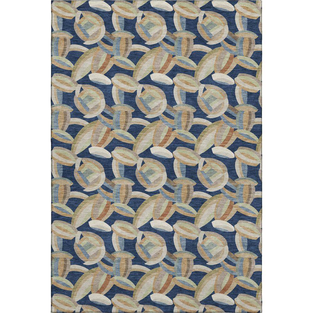 Mayfield Premium Machine Washable Abstract AMF2454 Navy 3 ft. x 5 ft. Area Rug price history on PriceWatchPro