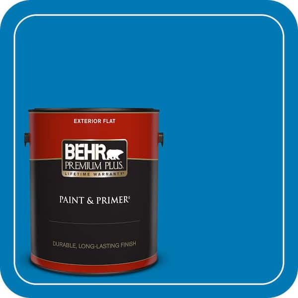 BEHR PREMIUM PLUS 1 gal. #P500-6 Deep River Flat Exterior Paint & Primer