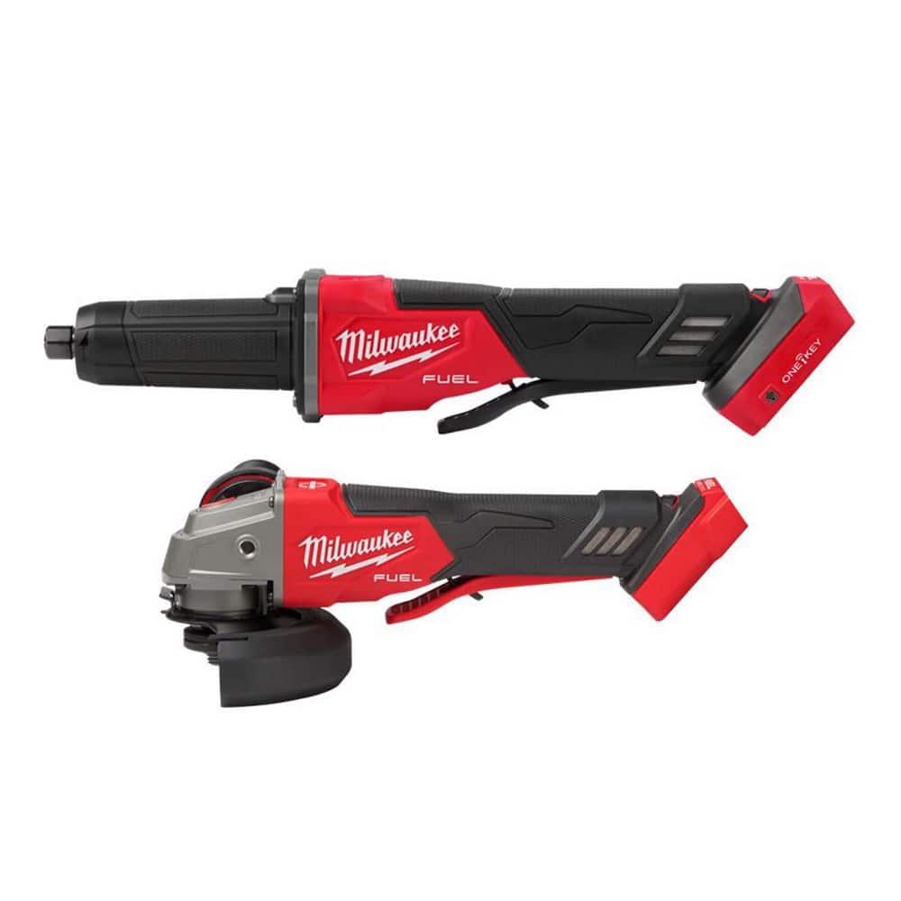 MILWAUKEE M18 FUEL 18V Lith-Ion Brushless Cordless 2-3 in. Variable Speed Die Grinder Paddle Switch and Variable Speed Grinder (2984-20-28)