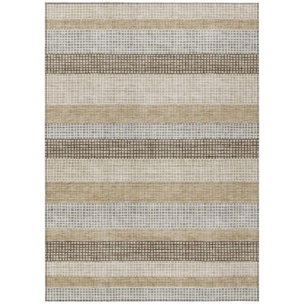 Chantille Machine Washable Indoor/Outdoor Abstract ACN2008 Beige 9 ft. x 12 ft. Area Rug