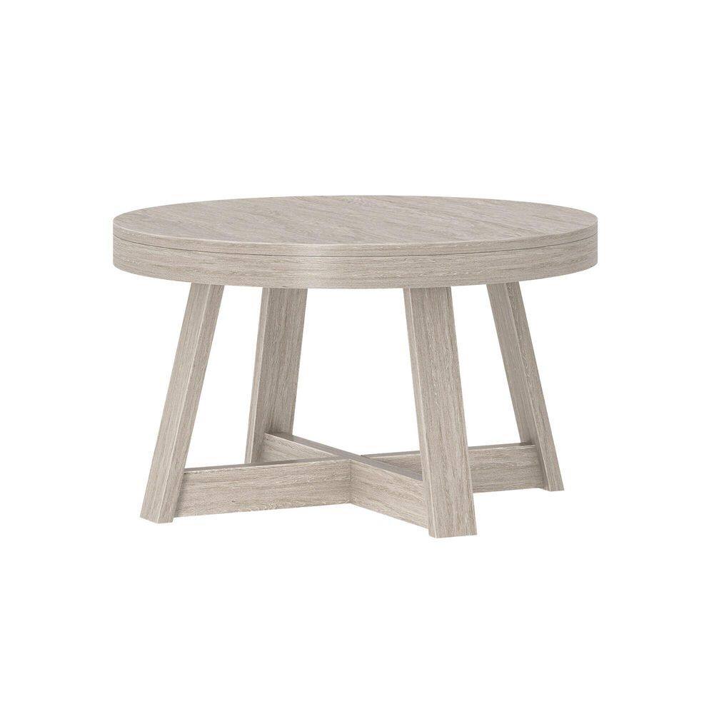 Classic 30 in. Seashell Wirebrush Round Solid Wood Coffee Table price history on PriceWatchPro
