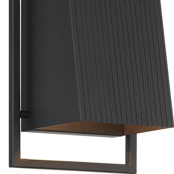 Designers Fountain - Pine Hills Black Dark Sky 1-Light Outdoor Line Voltage Hardwired Porch Light Wall Sconce with No Bulb Included