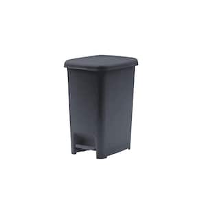 Superio Large Kitchen Trash Can 13 Gallon Grey/Black 2 Pack Swing Top Trash  Can with Lid, 52 Qt Waste Bin for Kitchen, Garage, Indoor and Outdoor Trash  Can 