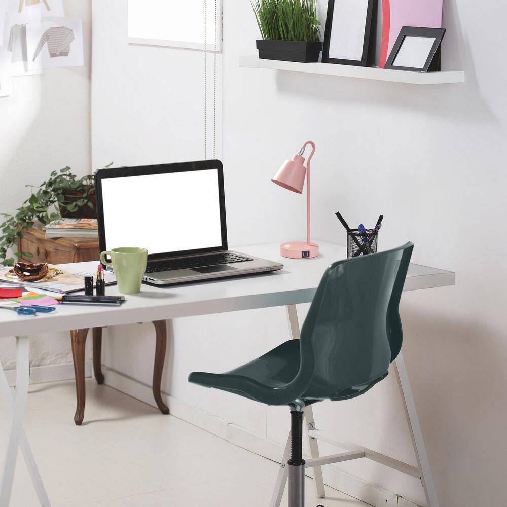 16 Sleek Essentials Looped Desk Lamp with USB Ports, Blush Pink for Dorm or Office price history on PriceWatchPro