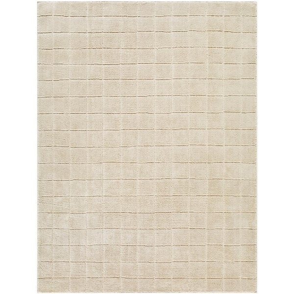 Livabliss x Our PNW Home Light Beige 8 ft. x 10 ft. Cascade Global Indoor Area Rug