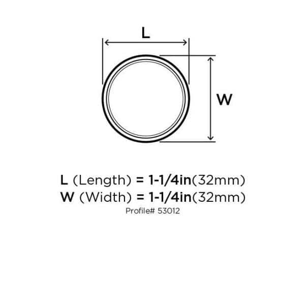 Ravino Oil-Rubbed Bronze Round Cabinet Knob, 1-1/4 inch, 25 Pack