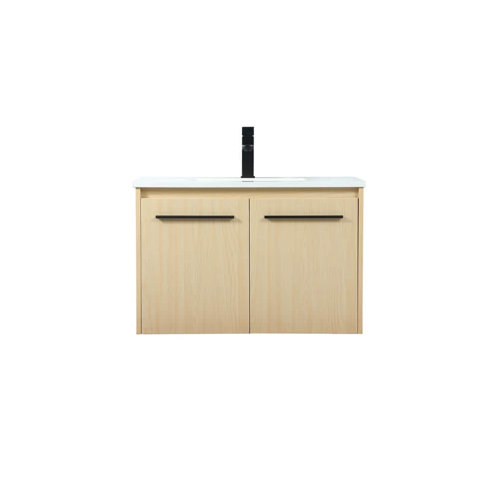 Simply Living 30 in. W x 18 in. D x 19.7 in. H Bath Vanity in Maple with Iv