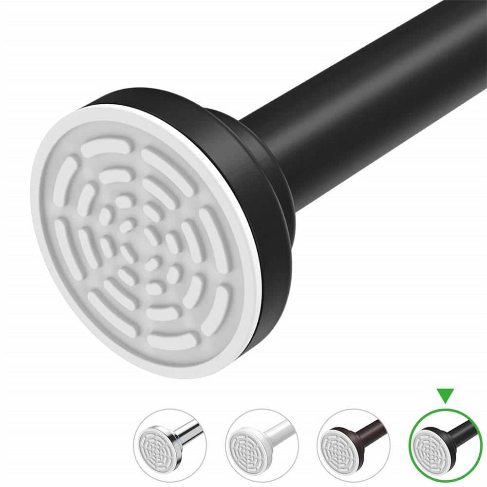 39 in. Tension Mounted Stainless Steel Adjustable Spring Bathroom Shower Cu