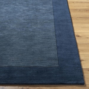 Foxcroft Navy 6 ft. x 6 ft. Indoor Square Area Rug