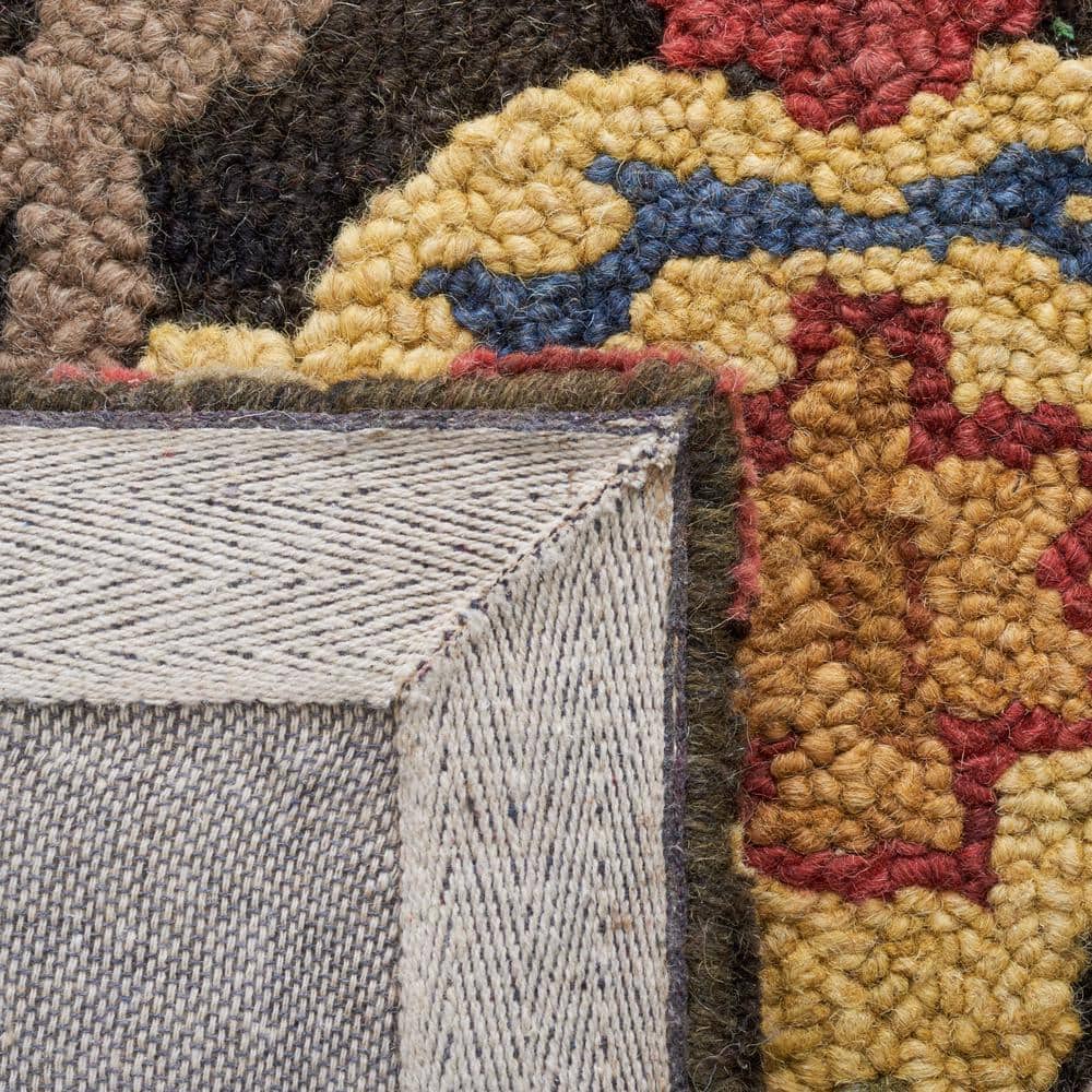 Handmade Charcoal Tufted Wool Square Rug - 6'x6'