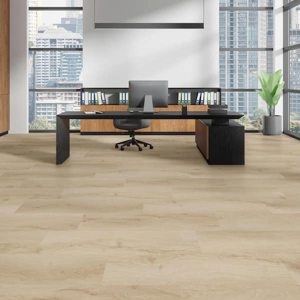 Vesinet Oak 22 MIL x 8.7 in. W x 59 in. L Click Lock Waterproof Luxury Vinyl Plank Flooring (25 sq. ft./Case)