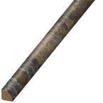 Sannita Dark 19 mm Thick x 3/4 in. Wide x 94 in. Length Coordinating Vinyl Quarter Round Molding