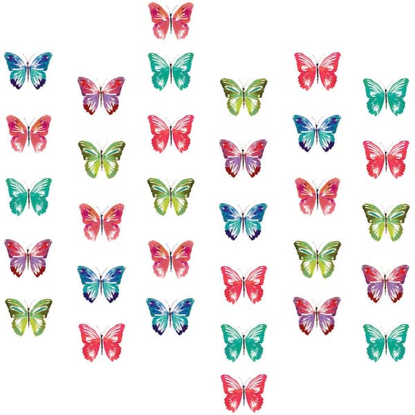 WallPops Watercolor Butterflies Applique Kit