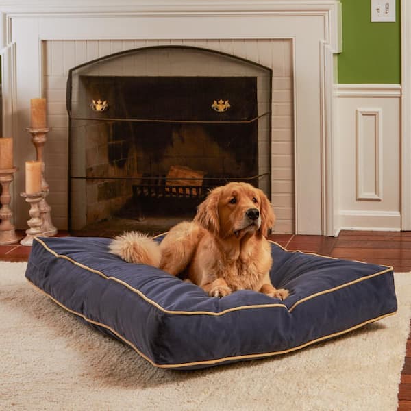 Premium Denim Dog Bed Set, Rectangular