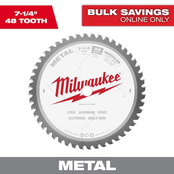 Milwaukee 7-1/4 in. x 48 Carbide-teeth Metal Cutting Circular Saw Blade