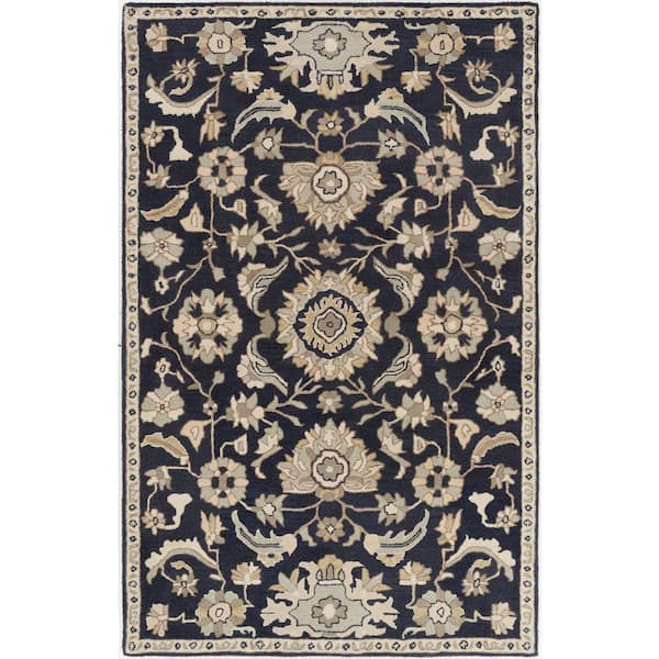 Livabliss Hanzei Navy 9 ft. x 12 ft. Indoor Area Rug