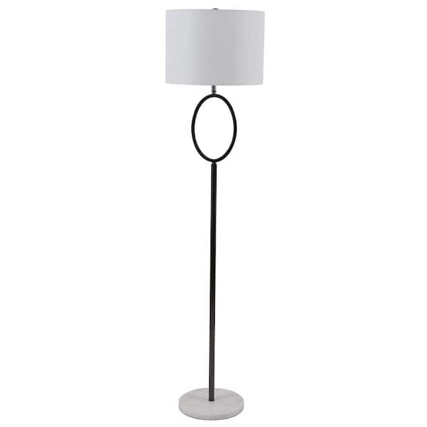 Decor Therapy Ava 61 In Metal Gray, Floor Lamps That Use 3 Way Bulbs