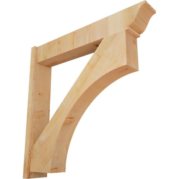 Ekena Millwork 8 in. x 44 in. x 44 in. Douglas Fir Westlake Traditional Rough Sawn Outlooker