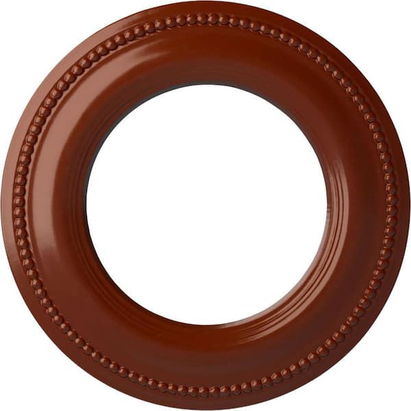 Ekena Millwork 3/4 in. x 13 in. x 13 in. Polyurethane Bradford Classic Ceiling Medallion, Firebrick