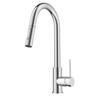 DELUXE Lollypop Spray Pull out Brass Chrome Kitchen Flick Mixer Tap RC-2208