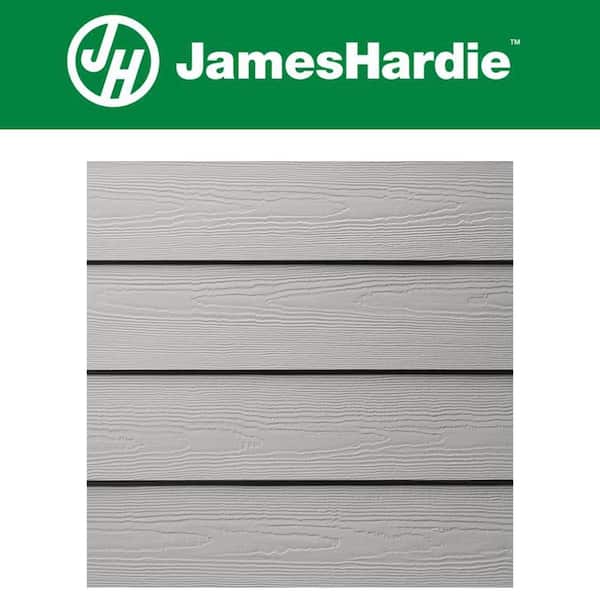 Hardie Plank HZ5 8.25 in. x 144 in. Statement Collection Pearl Gray Cedarmill Fiber Cement Lap Siding