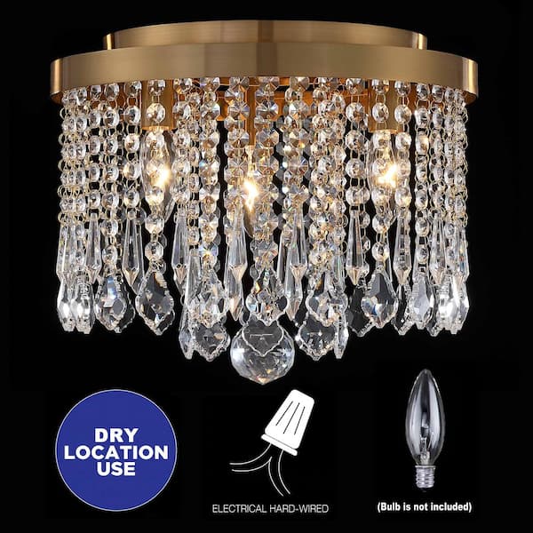 C Cattleya 22 in. 6-Light Antique Brass Finish Crystal Chandelier CA2217-H  - The Home Depot