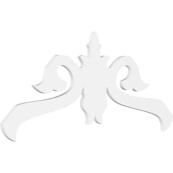 Ekena Millwork Pitch Florence 1 in. x 60 in. x 30 in. (11/12) Architectural Grade PVC Gable Pediment Moulding