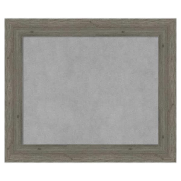 Amanti Art Fencepost Grey Narrow 25 in. x 21 in. Framed Magnetic Board