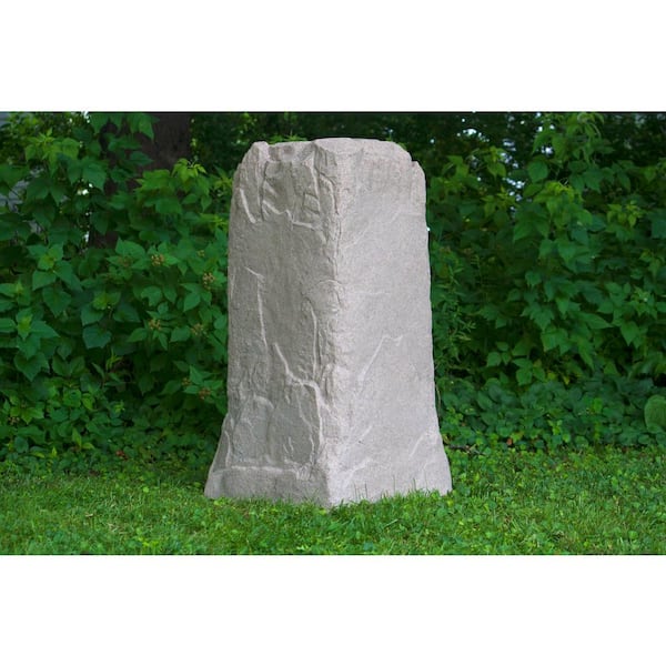 36-3/4 in. H x 18 in. W x 19 in. L Monolith Landscape Sandstone Resin Rock Utility Cover