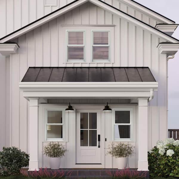 V-2500 Series 27.75 in. x 61.5 in. Double Pane Double Hung Vinyl Low-E White Pocket Frame Replacement Window