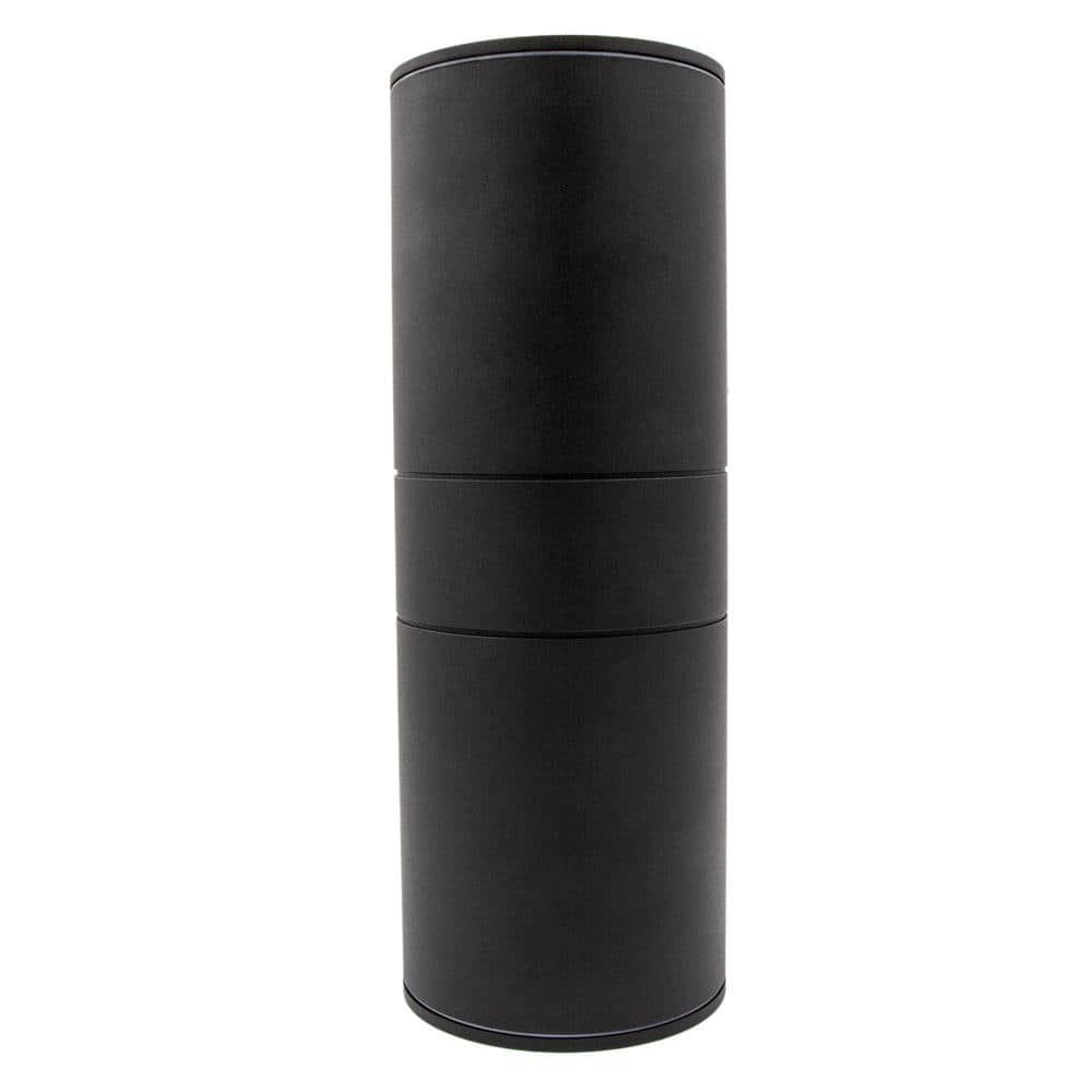 Elegant Black Aluminum LED Outdoor Wall Sconce, 24W Warm White Light