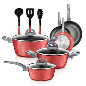 Kitchenware Pots and Pans Set - Stylish Kitchen Cookware, Non-Stick Coating Inside and Outside + Heat resistant Lacquer
