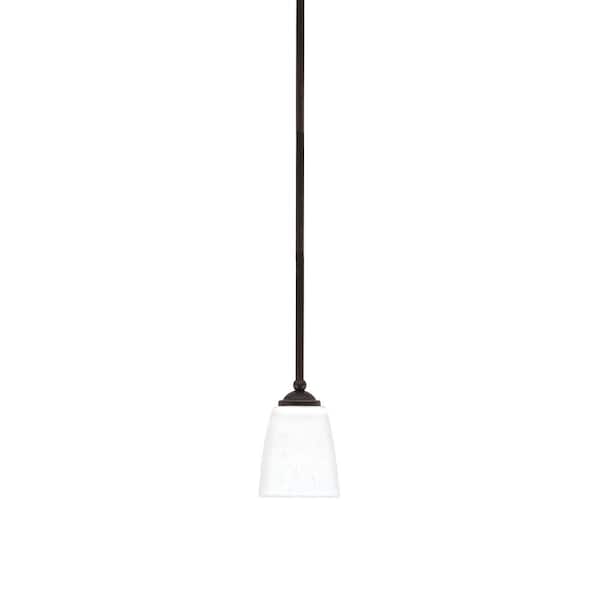 Unbranded Clevelend 100-Watt 1-Light Brown Pendant Mini Pendant Light with White Muslin Glass Shade and Light Bulb Not Included