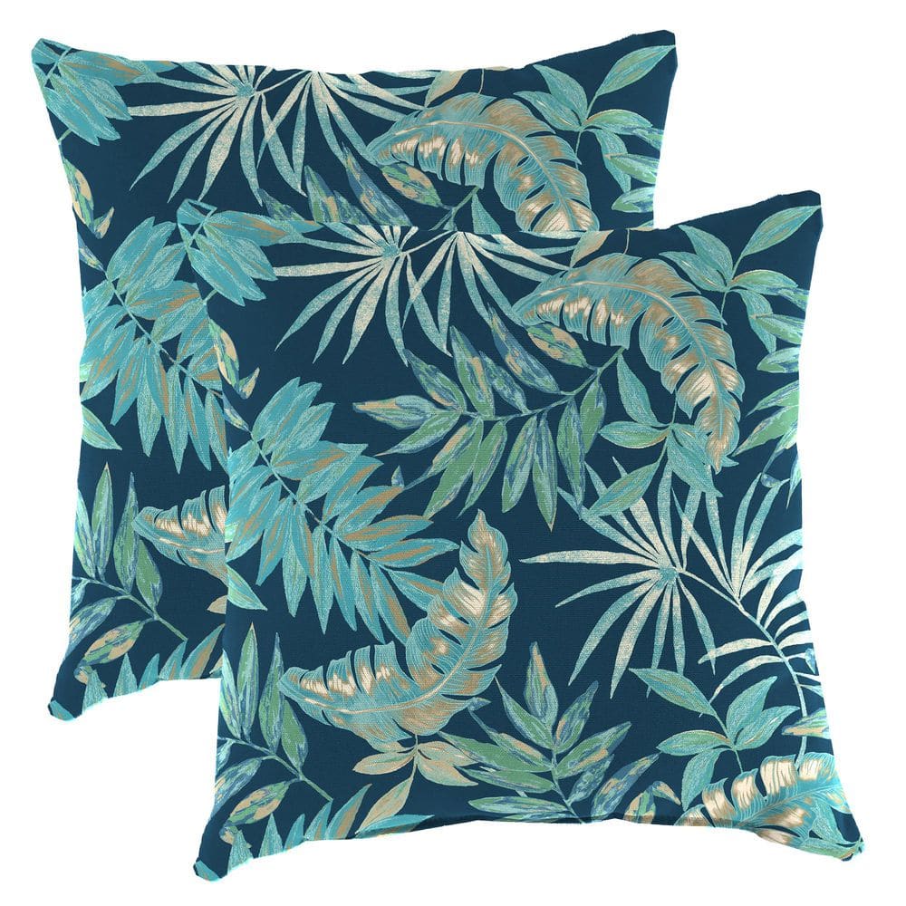 22 in. L x 22 in. W x 8 in. T Square Outdoor Throw Pillow in Antonio Bashful (2-Pack) price history on PriceWatchPro