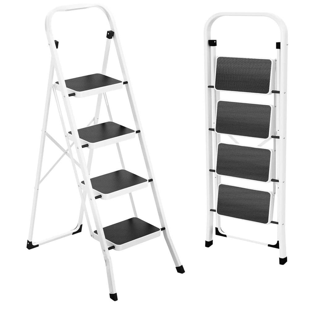 4.2 ft. Alloy Steel Folding Step Ladder 8.2 ft. Reach 330 lb. Load Capacity