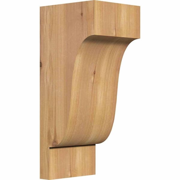 Ekena Millwork 5-1/2 in. x 6 in. x 14 in. Western Red Cedar Newport Smooth Corbel