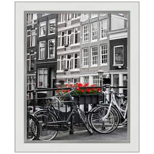 Eva White Silver Narrow Picture Frame Opening Size 16 x 20 in.