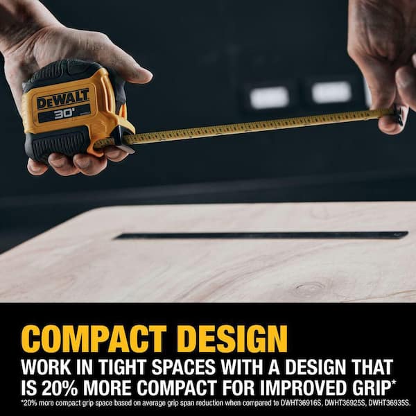 DEWALT - 30 ft. x 1-1/8 in. Tape Measure with Finger Brake