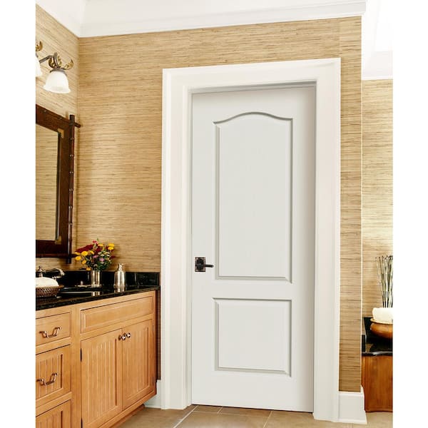 36 in. x 80 in. Camden Primed Textured Solid Core Molded Composite MDF Interior Door Slab
