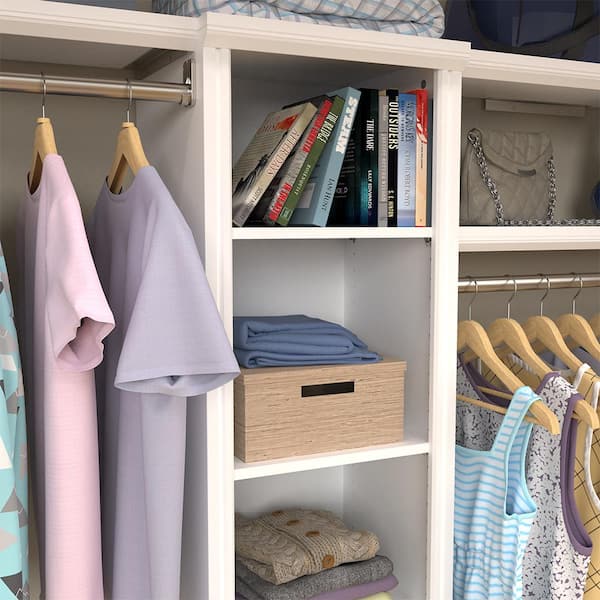 small and narrow closet organizer idea in white of Small Closet Organizers: Small  Storage Soluti…