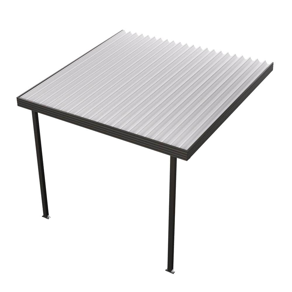 14 ft. x 8 ft. Dark Bronze Aluminum Frame White Roof Patio Cover, 10 lbs. Snow Load price history on PriceWatchPro