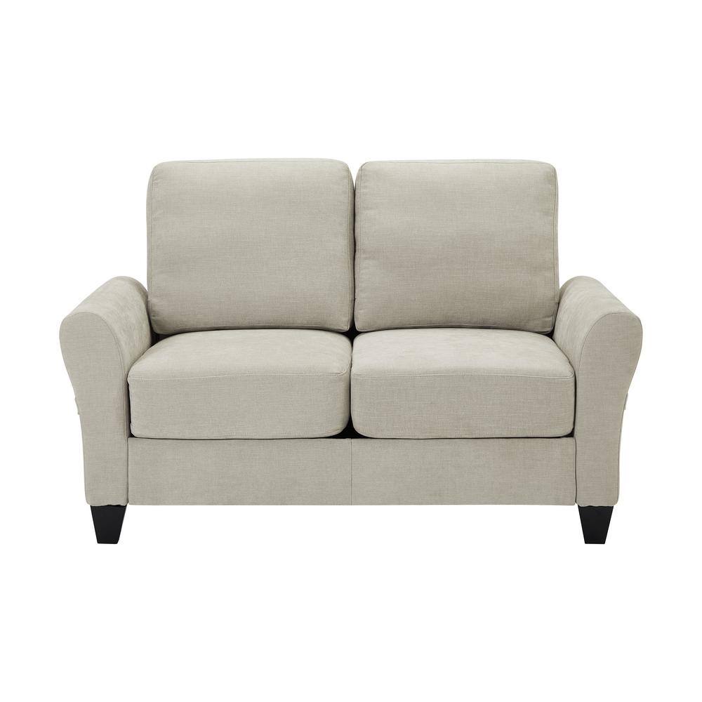 Hillsdale Furniture Glenville 57 in. W Flared Arm Polyester Modern ...