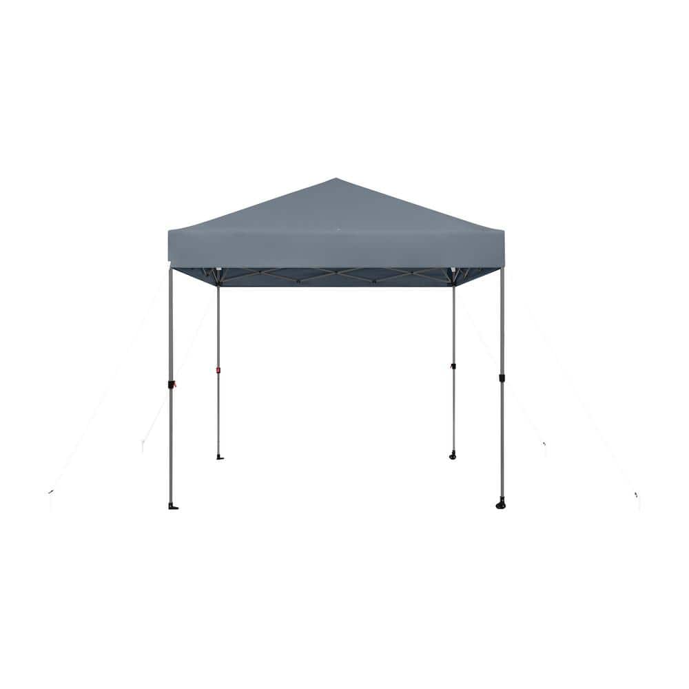 Everbilt 8 ft. X 8 ft. Grey Straight Leg Instant Canopy Pop Up Tent Sto-N-Go CL64B SNG