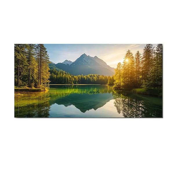 Tree Pictures Wall Decor Green Wall Art Natural Landscape Painting Modern Aesthetic Artwork for Living