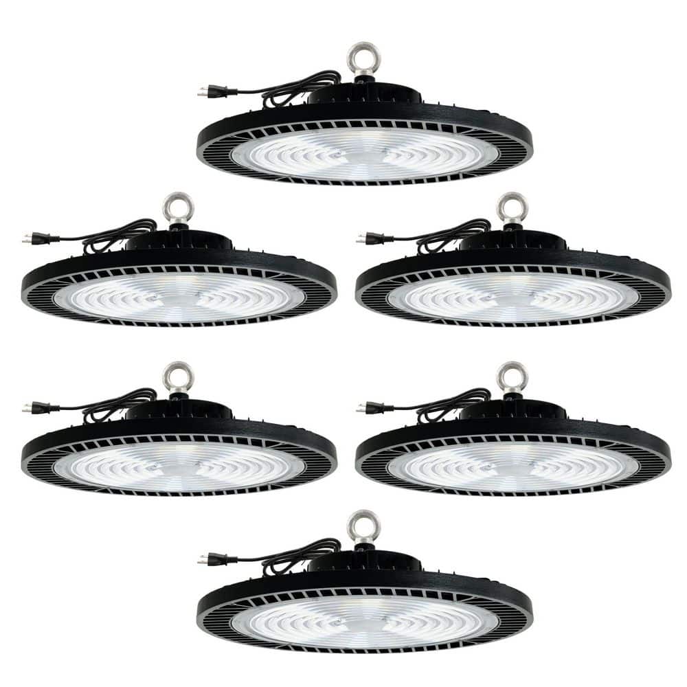 6-Pack 300W Black UFO LED High Bay Light 5000K 45000LM with Plug AC100-277V Commercial Lighting for Warehouse/Shop/Barn price history on PriceWatchPro