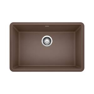 PRECIS Undermount Granite Composite 27 in. Single Bowl Kitchen Sink in Cafe Brown