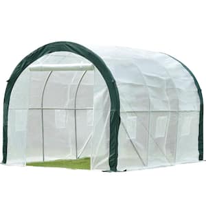 VEVOR Walk-in Tunnel Greenhouse 10 ft. W x 20 ft. D x 7 ft. H Portable ...