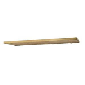 Multi Point Canopy 54 in. 23-Light Rubbed Brass Linear Ceiling Plate