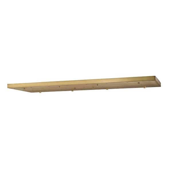 Unbranded Multi Point Canopy 54 in. 23-Light Rubbed Brass Linear Ceiling Plate