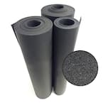 Recycled Flooring 1/4 in. T x 4 ft. W x 7 ft. L Black Commercial Rubber Flooring Mats